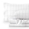 Bare Home Twin XL Sheet Set College Dorm Size Premium 1800 UltraSoft Microfiber Twin Extra Long Sheets Double Brushed Sheets Set Deep Pocket Bed Sheets Twin XL Grid WhiteGrey
