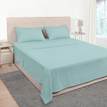 Mejoroom Full Size Sheet Set Soft Microfiber Bed Sheets Deep Pocket Fitted Sheet Breathable Wrinkle Fade Resistant 4 Piece Full Grayish Green