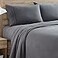 Sweet Home Flannel Sheets Warm and Cozy Deep Pocket Breathable All Season Bedding Set with Fitted Flat and Pillowcases Queen Gray
