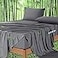 Ivellow Deep Pocket Queen Sheets Rayon Derived from Bamboo Extra Deep Pocket up to 1824 Hotel Luxury Cooling Sheets for Queen Size Bed Silky Soft Smooth Breathable Bed Sheets Grey
