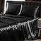 SiinvdaBZX 3Pcs Twin XL Sheets Set Black Silky Satin Sheets Twin XL Bedding Set UltraSoft Extra Long Bed Sheets for College Dorm