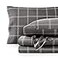 Bare Home King Sheet Set Luxury 1800 Ultra Soft Double Brushed Microfiber Deep Pockets Easy Fit 4 Piece Bedding Sheet Set King Modern Plaid GreyWhite
