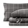 Bare Home King Sheet Set Luxury 1800 Ultra Soft Double Brushed Microfiber Deep Pockets Easy Fit 4 Piece Bedding Sheet Set King Modern Plaid GreyWhite