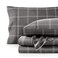 Bare Home King Sheet Set Luxury 1800 Ultra Soft Double Brushed Microfiber Deep Pockets Easy Fit 4 Piece Bedding Sheet Set King Modern Plaid GreyWhite