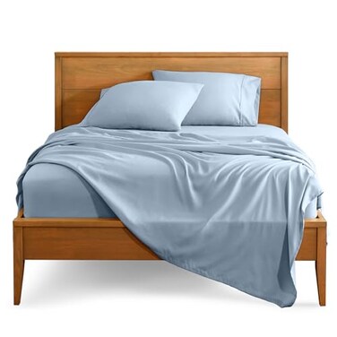 Bare Home King Sheet Set 1800 UltraSoft Microfiber King Bed Sheets Double Brushed Deep Pockets Easy Fit 4 Piece Set Bedding Sheets Pillowcases King Dusty Blue