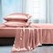 Manyshofu Satin Queen Sheets Set 4 Piece Soft Silky Satin Sheets Set Rose Gold Satin Bed Sheets Cooling Luxury Bedding Sheet Set1 Fitted Sheet 1 Flat Sheet 2 Pillow Cases