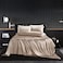 HommxJF 5Pcs Satin Sheets Set Full Size Sheets Taupe Sheets Silky Breathable Luxury Bedding Sheets with 1 Satin Flat Sheet1Deep Pocket Fitted Sheet3 Pillowcases