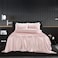 HommxJF 4Pcs Blush Pink Silk Twin Sheet Set Satin Bedding With 1 Flat Sheet 1 Deep Pocket Fitted Sheet 2 Pillowcases With Envelope Closure Silky Comforter Sheets