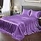 Vonty Satin Sheets Queen Silky Soft Satin Bed Sheets Purple Sheet Set 1 Deep Pocket Fitted Sheet 1 Flat Sheet 2 Pillowcases