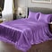 Vonty Satin Sheets Queen Silky Soft Satin Bed Sheets Purple Sheet Set 1 Deep Pocket Fitted Sheet 1 Flat Sheet 2 Pillowcases