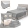 Abeero Home Queen Sheet Set Luxury Hotel Bed Sheets Soft Cooling Sheets with Elastic Corner Straps Deep Pocket Microfiber Bedsheet Bedding Sheet Pillowcases 4 PC Queen Size Light Gray