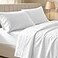 California Design Den Soft 100 Cotton Queen Sheet Set 400 TC Good Housekeeping Award Winner Silky Smooth Sateen Weave with Deep Pockets Breathable and Durable Cotton Bedding Set Striped White