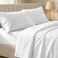 California Design Den Soft 100 Cotton Queen Sheet Set 400 TC Good Housekeeping Award Winner Silky Smooth Sateen Weave with Deep Pockets Breathable and Durable Cotton Bedding Set Striped White