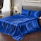 Vonty Satin Sheets Full Silky Soft Satin Bed Sheets Royal Blue Sheet Set 1 Deep Pocket Fitted Sheet 1 Flat Sheet 2 Pillowcases