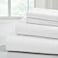 Modern Threads Soft Microfiber Solid Sheets Luxurious Microfiber Bed Sheets Includes Flat Sheet Fitted Sheet with Deep Pockets Pillowcases White Queen