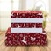 Elegant Comfort Holiday Printed 6Piece Sheet Set 1500 Thread Count Breathable and Super Soft Material Wrinkle Resistant Fitted Sheets with Smart Pockets 6PC Queen Burgundy Reindeer