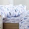 Market &amp; Market Place 100 Turkish Cotton Flannel Sheet Set 4 Piece Deep Pocket Novelty Cozy Winter Bed Sheets Double Brushed for Extra Softness Comfort Alpine Collection Full Blue Forest