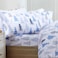 Market &amp; Market Place 100 Turkish Cotton Flannel Sheet Set 4 Piece Deep Pocket Novelty Cozy Winter Bed Sheets Double Brushed for Extra Softness Comfort Alpine Collection Full Blue Forest