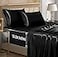 VACVELT 4pcs Extra Deep Pocket Satin Sheets King Size Bed Set Black Satin Sheet Set Fit 1824 Inch Deep Pocket Mattress Silky Luxury Satin Bedding Set Soft Ultra Deep Fitted Sheet Set
