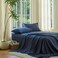 DOZ by DOZ Sheet Set 100 Viscose derived from Bamboo Organically Grown Buttery Soft Cooling Sheets High GSM Deep Pockets 3 Piece 2 Pillowcases 1 Fitted Sheet Sapphire Queen