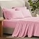 Bare Home Hotel Luxury Queen Sheet Set Extra Soft 6 Piece Set Deep Pockets Easy Fit Cooling Breathable Wrinkle Fade Stain Resistant Includes 4 Pillowcases Queen Light Pink