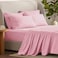 Bare Home Hotel Luxury Queen Sheet Set Extra Soft 6 Piece Set Deep Pockets Easy Fit Cooling Breathable Wrinkle Fade Stain Resistant Includes 4 Pillowcases Queen Light Pink