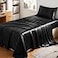 CozyLux Satin Sheets Twin XL Sheets Silky Soft Bedding Similar to Silk 3 Piece Extra Long Bedding Set for Hair and Skin Deep Pocket with AllAround Elastic Suitable for College Dorm Black