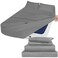 Moonsea Extra Deep Pocket Full Sheet Set Breathable Extra Soft Deep Pocket Full Size Sheet Sets Easy Fit 16in to 24in Mattress 4 Piece Set Grey Bed Sheets Set