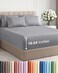 CGK Unlimited Extra Deep Queen Sheet Set 6 Piece Breathable and Cooling Sheets Hotel Luxury Bedding for Women Men Kids Teens Easy Secure Fit Soft Wrinkle Free Comfy Extra Deep Pockets Steel Blue