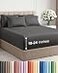 CGK Unlimited Extra Deep Queen Sheet Set 6 Piece Breathable and Cooling Sheets Hotel Luxury Bedding for Women Men Kids Teens Easy Secure Fit Soft Wrinkle Free and Comfy Extra Deep Pockets Charcoal