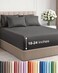 CGK Unlimited Extra Deep Queen Sheet Set 6 Piece Breathable and Cooling Sheets Hotel Luxury Bedding for Women Men Kids Teens Easy Secure Fit Soft Wrinkle Free and Comfy Extra Deep Pockets Charcoal