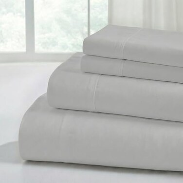 Modern Threads Soft Microfiber Solid Sheets Luxurious Microfiber Bed Sheets Includes Flat Sheet Fitted Sheet with Deep Pockets Pillowcases Vapor Blue Twin