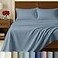 California Design Den 100 Egyptian Cotton King Size Bed Sheets Set Certified Authentic Luxury Soft and Durable Sateen Deep Pocket King Egyptian Cotton Sheet Set Blue Hydrangea
