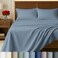 California Design Den 100 Egyptian Cotton King Size Bed Sheets Set Certified Authentic Luxury Soft and Durable Sateen Deep Pocket King Egyptian Cotton Sheet Set Blue Hydrangea