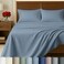 California Design Den 100 Egyptian Cotton King Size Bed Sheets Set Certified Authentic Luxury Soft and Durable Sateen Deep Pocket King Egyptian Cotton Sheet Set Blue Hydrangea
