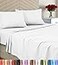 Utopia Bedding King Sheet Set Soft Microfiber 4 Piece Bed Sheets with 15 Deep Pocket Easy Care Brushed Microfiber King White