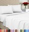 Utopia Bedding King Sheet Set Soft Microfiber 4 Piece Bed Sheets with 15 Deep Pocket Easy Care Brushed Microfiber King White