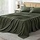Andency King Size Sheets Set 4 Pieces Dark Olive Green Super Soft Sheets for King Size Bed Microfiber King Sheet Deep Pocket Up to 16 Hotel Luxury Breathable Cooling Bed Sheet Set