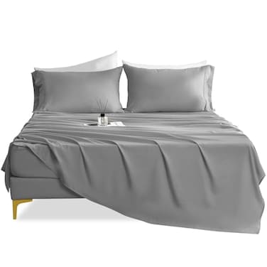 CozySmile Twin Sheet Set 3 Piece Silky Ultra Soft Breathable Bed Sheet Set 16 Deep Pocket for Mattress Hotel Luxury Twin Size Sheets Wrinkle FreeEasy Care Cooling Bedding SheetsLight Grey