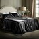 Bedsure Black Satin Sheets King Size 4 Piece Silky Bedsheets with 15 Inches Deep Pocket Fitted Bedsheet1 Flat Sheet 2 Satin Pillowcases Good for Hair Skin King Black