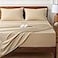 HYPREST Deep Pocket King Sheets Beige100 Cotton Sheet Sets Fits 1824 in Deep Mattress Hotel Crisp Soft Cooling Sheet Sets for King Bed Deep Pocket