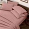 Horbaunal Dusty Pink Queen Size Sheet Set 6 Piece Luxury 1800 Thread Count Bedding Sheets Pillowcases 16 Inch Deep Pocket Microfiber Bedding Set Soft Wrinkle Bed Sheets