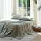 DOZ by DOZ Sheet Set 100 Viscose derived from Bamboo Organically Grown Buttery Soft Cooling Sheets High GSM Deep Pockets 4 Piece 2 Pillowcases 1 Fitted Sheet 1 Top Sheet Sage King