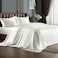 BEDELITE King Size Sheets Set Luxury Soft Ivory White 100 Polyester Sheets for Hair and Skin Similar to Silk Bed Sheets Set 4 Pieces with 1 Deep Pocket Fitted Sheet 1 Flat Sheet and 2 Pillowcases