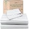 California Design Den King Bed Sheets Stripe 100 Organic Cotton Percale Sheets Deep Pocket King Sheets Pillowcase Set Blue Stripe