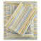 Mooreeke Striped Full Bed Sheets Deep Pocket 4 Piece Full Sheet Set Soft Microfiber Blue Yellow Pinstripe Bedding Sheets Pillowcases