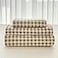NSNLGSGC Tan Gingham Full Sheet Set Soft Brushed Microfiber Taupe Plaid Full Bed Sheets 4Pieces Brown Grid Sheet Set with Deep Pocket