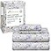 RUVANTI 100 Cotton Organic Percale Sheets King Size Crisp Cooling Bed Sheets for Hot Sleepers Deep Pocket 15 Soft Peach Finish Breathable Durable HotelStyle 4 Pcs Heather