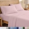 California Design Den Queen Sheet Set Soft 100 Organic Bed Sheets with Deep Pockets Crisp Percale Breathable and Durable Bedding Set Pink Chalky Tone