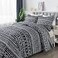 Travan 3Piece Queen Quilt Set Striped Pattern Microfiber Soft Lightweight Bedding Set with Shams for All Season Black Strips Queen Size